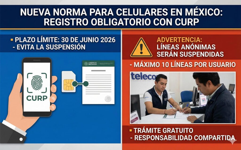 México establece el registro obligatorio para todas las líneas móviles a partir de 2026